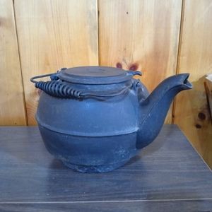 Antique Cast Iron Tea Kettle